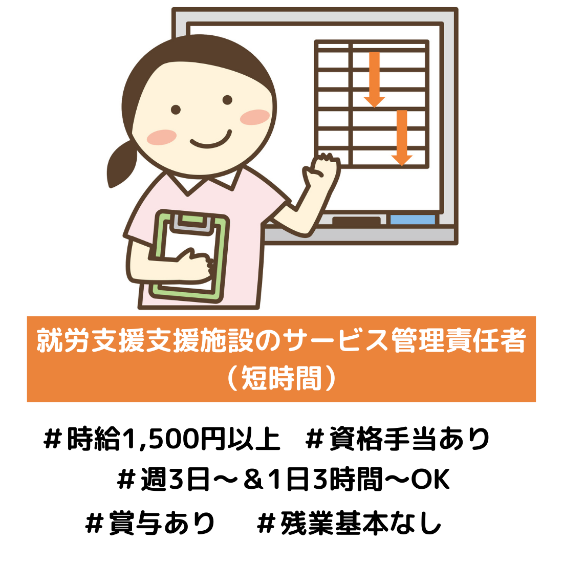 就労継続支援B型事業所のサービス管理責任者（日数や時間応相談）／三重県名張市