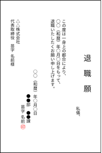 退職願