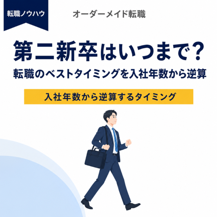第二新卒はいつまで？転職のベストタイミングを入社年数から逆算
