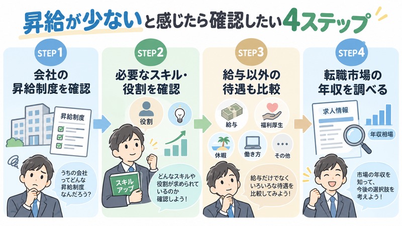 30代で昇給額が平均より少ないときに考えたいこと