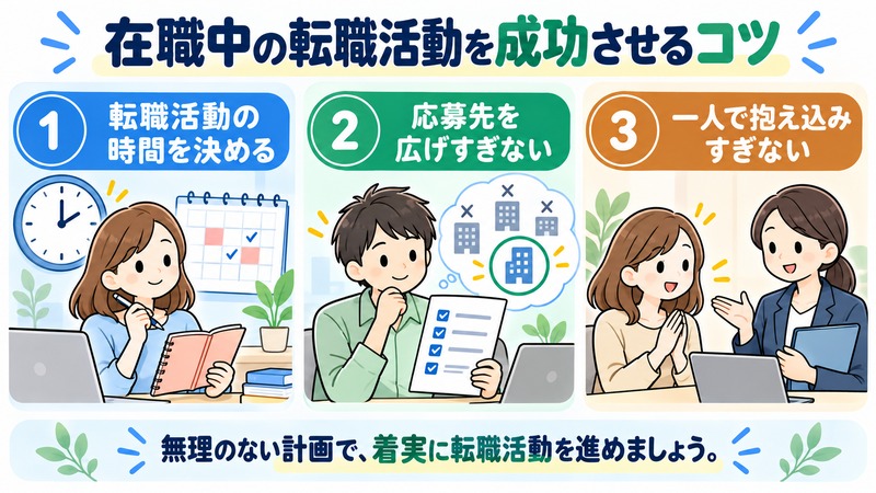 在職中の転職活動を成功させるコツ